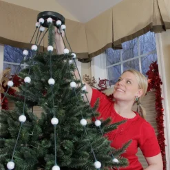 MANTELLO LUMINOSO ADDOBBI PER ALBERO DI NATALE 64 LAMPADINE LED CON TELECOMANDO