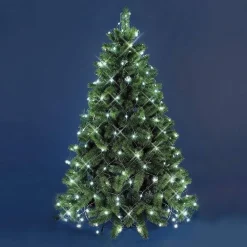 MANTELLO RETE 240 LED PER ALBERO DI NATALE LUCI LUCE BIANCO FREDDO 1,50 METRI