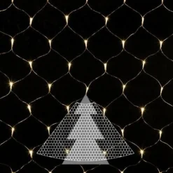 MANTELLO RETE 240 LED PER ALBERO DI NATALE LUCI LUCE BIANCO FREDDO 2,10 METRI