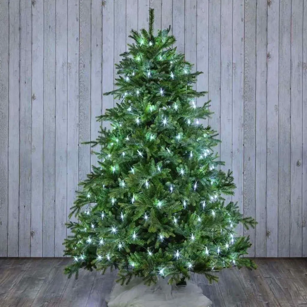 MANTELLO RETE MINILUCCIOLE PER ALBERO DI NATALE 320 LUCI LED BIANCO FREDDO