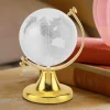 MAPPAMONDO SFERA DI CRISTALLO TERRA ROTONDA GLOBO DECORATIVA ORNAMENTI VETRO 5CM