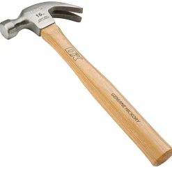 MARTELLO CURVO CON MANICO IN LEGNO TESTA TONDA 250GR PER MURATORE CARPENTIERE