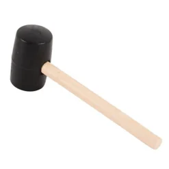 MARTELLO IN GOMMA 750 GRAMMI MANICO IN LEGNO DIAMETRO 65 MM DA FALEGNAME 93044