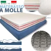MATERASSO A MOLLE BONNEL ALTO 22 CM LOSANGATO JACQUAD ANTI ACARO ANALLERGICO