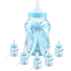 MAXI BIBERON PORTA CONFETTI CELESTE IDEA NASCITA 30 PEZZI BABY +1 MAXI BATTESIMO