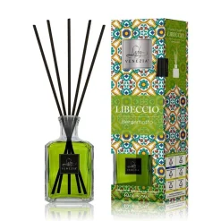 MAXI DIFFUSORE AMBIENTE CUBO CON BASTONCINI FRAGRANZA LIBECCIO BERGAMOTTO 250 ML