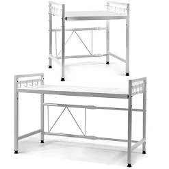 MENSOLA ALLUNGAILE DA 40-65CM SALVASPAZIO CON 8 GANCI PER APPENDERE UTENSILI ARREDO CASA