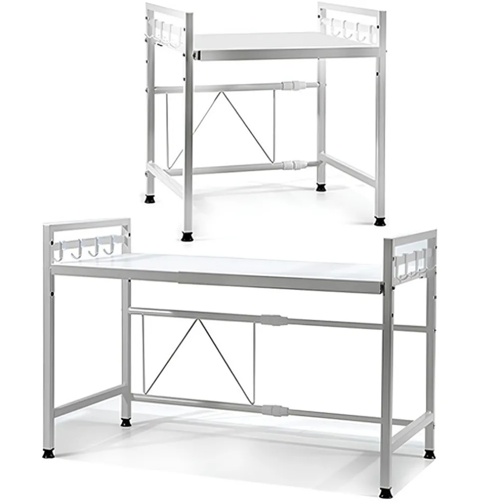 MENSOLA ALLUNGAILE DA 40-65CM SALVASPAZIO CON 8 GANCI PER APPENDERE UTENSILI ARREDO CASA