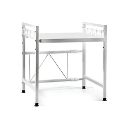 MENSOLA ALLUNGAILE DA 40-65CM SALVASPAZIO CON 8 GANCI PER APPENDERE UTENSILI ARREDO CASA