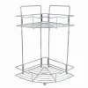 MENSOLA ANGOLARE DOCCIA A 2 RIPIANI PORTAOGGETTI IN METALLO SCAFFALE BAGNO 59259
