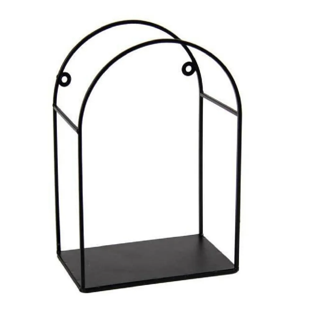 MENSOLA BACHECA DA PARETE METALLO NERO 17X10X25CM SERIE INDUSTRIAL ARCO 822292