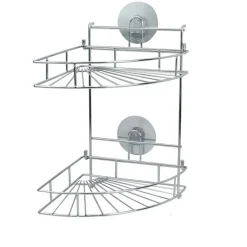 MENSOLA DA BAGNO ANGOLARE ANGOLIERA DOCCIA A 2 LIVELLI RIPIANI IN METALLO 79849