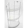 MENSOLA DA BAGNO ANGOLARE A 3 LIVELLI RIPIANI METALLO BIANCA 59X22X22CM