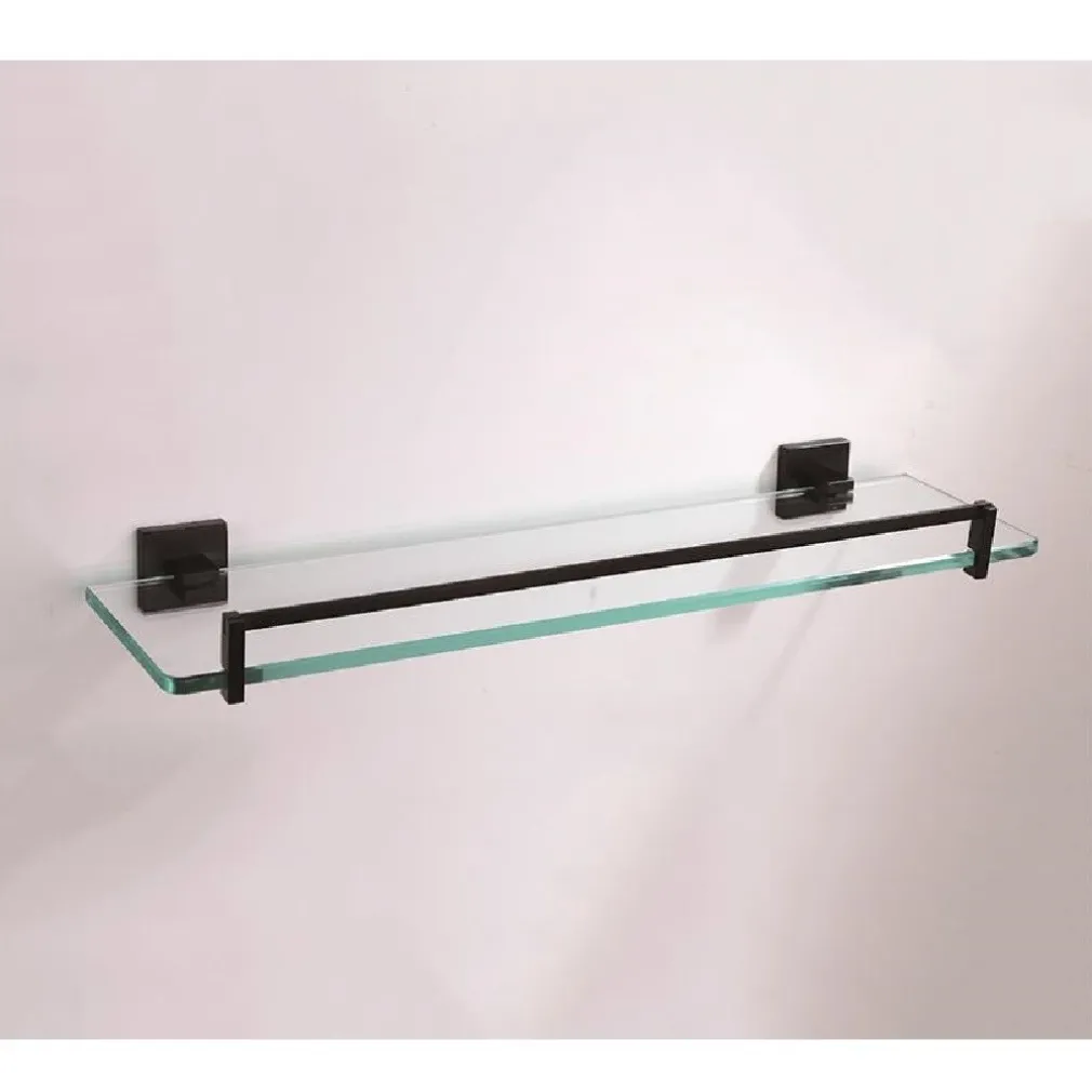 MENSOLA DA BAGNO NERO IN METALLO SHAMPOO DOCCIA SAPONE IN VETRO PER CUCINA BAGNO