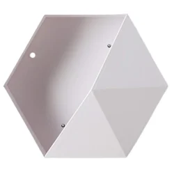 MENSOLA DA PARETE ATTREZZATA A MURO ESAGONALE SCAFFALE GEOMETRICO 27X23X7CM MOD