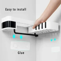 MENSOLA DA PARETE BAGNO SCAFFALE ROTANTE PORTAOGGETTI CUCINA DOCCIA ORGANIZZATORE