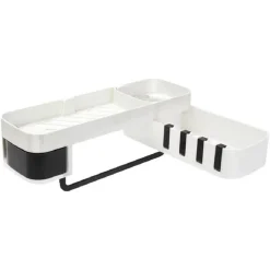 MENSOLA DA PARETE BAGNO SCAFFALE ROTANTE PORTAOGGETTI CUCINA DOCCIA ORGANIZZATORE