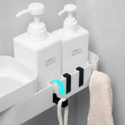 MENSOLA DA PARETE BAGNO SCAFFALE ROTANTE PORTAOGGETTI CUCINA DOCCIA ORGANIZZATORE