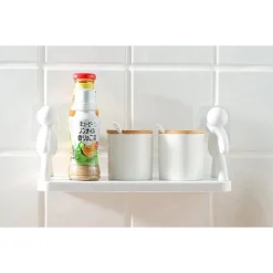 MENSOLA DA PARETE DECORATIVO SCAFFALE SOSPESO CON ADESIVO ORGANIZER CUCINA BAGNO SOGGIORNO