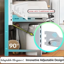 MENSOLA ESPANDIBILE PER FORNO A MICROONDE SCAFFALE CUCINA ORGANIZZATORE TAVOLO REGOLABILE