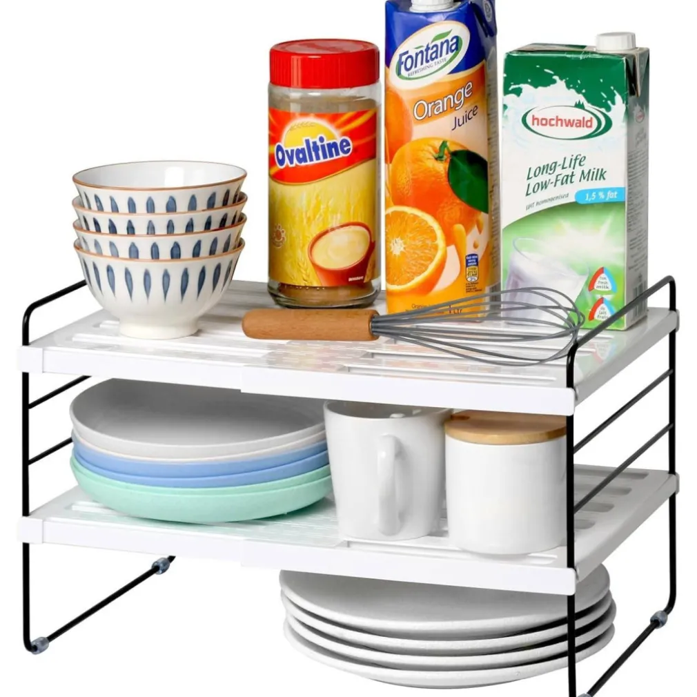 MENSOLA ESTENDIBILE ORGANIZER DA CUCINA PORTASPEZIE SCAFFALE A 3 RIPIANI MULTIUS