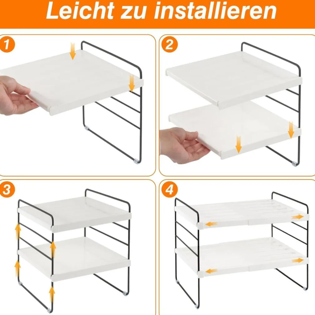 MENSOLA ESTENDIBILE ORGANIZER DA CUCINA PORTASPEZIE SCAFFALE A 3 RIPIANI MULTIUS