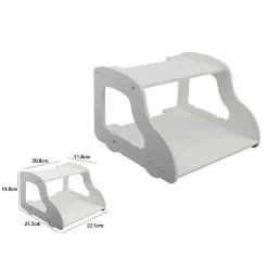 MENSOLA IN LEGNO BIANCO 22.5 X 21.5 X 14.8CM ARREDO CASA RIPIANI CAMERETTA 70205