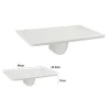 MENSOLA IN LEGNO BIANCO 36X23.5X11CM ARREDO CASA CAMERETTA RIPIANO PARETE 70203