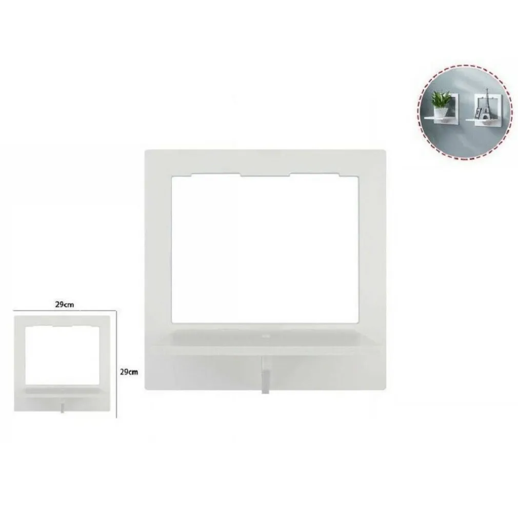 MENSOLA LEGNO BIANCO QUADRATA 29CM ARREDO CASA CAMERETTA SCAFFALE PARETE 70201