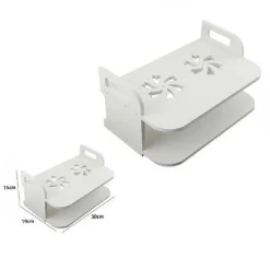 MENSOLA LEGNO BIANCO 30X19X15 CM ARREDO CASA CAMERETTA 70207 SCAFFALI 2 RIPIANI