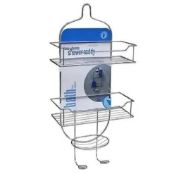 MENSOLA ORGANIZER PER BAGNO DOCCIA A 3 LIVELLI RIPIANI APPENDINI CROMATO 52715