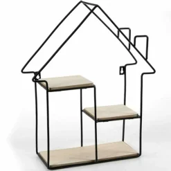 MENSOLA PARETE CASA 3 MENSOLE RIPIANI DESIGN MODERNO SCAFFALE LEGNO METALLO