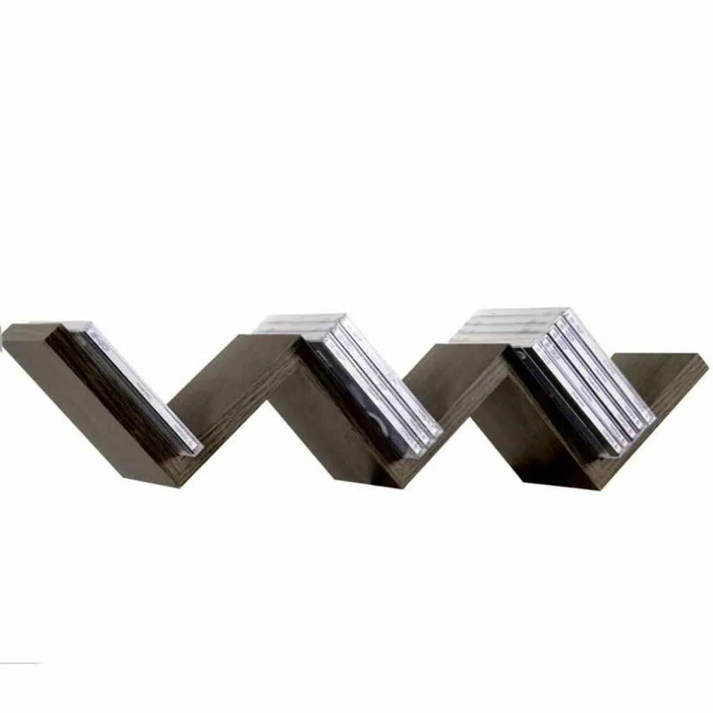 MENSOLA PARETE MODERNA DESIGN ZIG ZAG MENSOLE MURO SCAFFALE 3 RIPIANI WENGHE