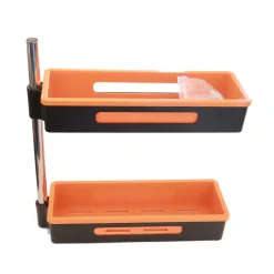 MENSOLA PENSILE DA PARETE SCAFFALE MURO 2 VANI ROTANTE 180° PORTA SPEZIE SALSE