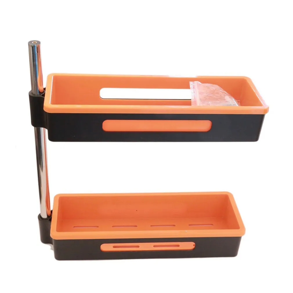 MENSOLA PENSILE DA PARETE SCAFFALE MURO 2 VANI ROTANTE 180° PORTA SPEZIE SALSE