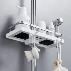 MENSOLA PER DOCCIA PER ASTA DOCCIA SENZA FORATURA SCAFFALE MENSOLA PER BAGNO