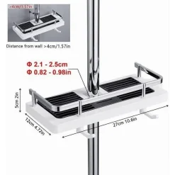 MENSOLA PER DOCCIA PER ASTA DOCCIA SENZA FORATURA SCAFFALE MENSOLA PER BAGNO