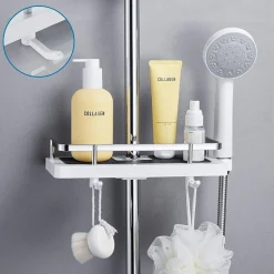 MENSOLA PER DOCCIA PER ASTA DOCCIA SENZA FORATURA SCAFFALE MENSOLA PER BAGNO