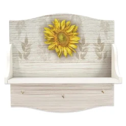 MENSOLA PORTABARATTOLI MULTIUSO CON STAMPA GIRASOLE HD ORGANIZER UTENSILI CUCINA