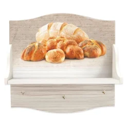 MENSOLA PORTABARATTOLI MULTIUSO CON STAMPA PANE HD ORGANIZER PER UTENSILI CUCINA