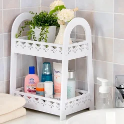 MENSOLA PORTAOGGETTI A DOPPIO STRATO PER CUCINA BAGNO UFFICIO STILE EUROPEO DA SCRIVANIA