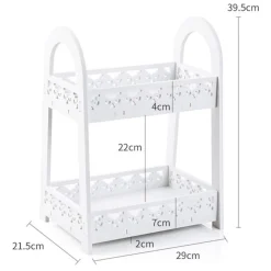 MENSOLA PORTAOGGETTI A DOPPIO STRATO PER CUCINA BAGNO UFFICIO STILE EUROPEO DA SCRIVANIA