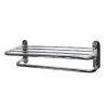 MENSOLA PORTASCIUGAMANI DA BAGNO DOPPIO RIPIANO PORTA ASCIUGAMANI ACCIAIO 52818
