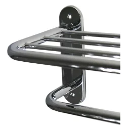 MENSOLA PORTASCIUGAMANI DA BAGNO DOPPIO RIPIANO PORTA ASCIUGAMANI ACCIAIO 52818