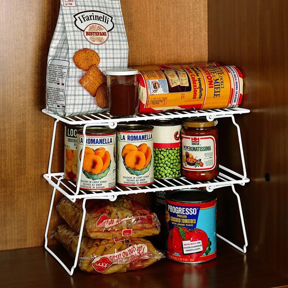 MENSOLA SALVASPAZIO SOVRAPPONIBILE ORGANIZER CUCINA ARMADIO MOBILI SMONTABILE