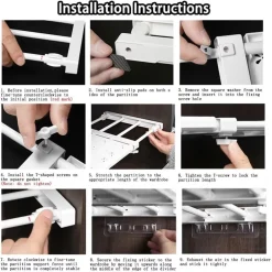 MENSOLA SCAFFALE ESPANDIBILE PER ARMADIO CUCINA BAGNO LARGHEZZA 24CM REGOLABILE 48-80CM