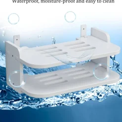 MENSOLA SOSPESA A PARETE SCAFFALE CON DIVISORIO WPC PORTAOGGETTI TOP BOX ARREDO