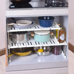 MENSOLA SOVRAPPONIBILE SALVASPAZIO ORGANIZER IMPILABILE ARMADIO MOBILI 65x24x20