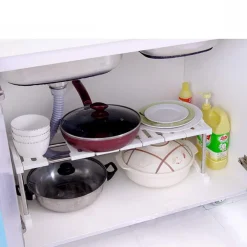 MENSOLA SOVRAPPONIBILE SALVASPAZIO IMPILABILE ORGANIZER CUCINA ARMADIO MOBILI 27