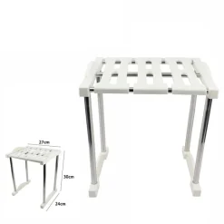 MENSOLA SOVRAPPONIBILE SALVASPAZIO IMPILABILE ORGANIZER CUCINA ARMADIO MOBILI 27